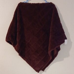 Plush Brown Poncho